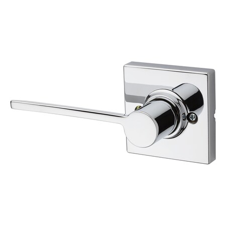 Kwikset Left Hand Ladera Lever with Square Rose Half Dummy Bright Chrome Finish 488LRLSQTLH-26
